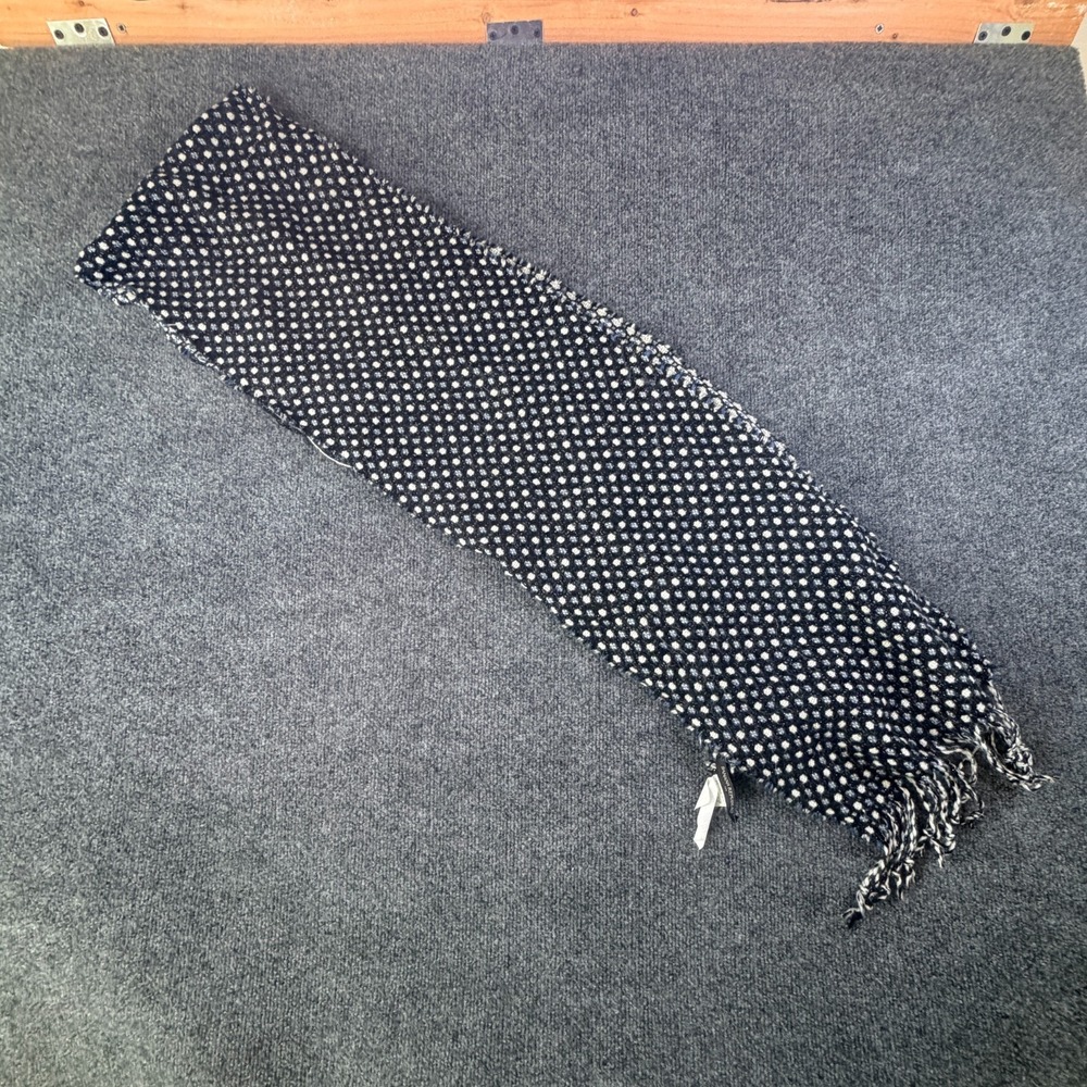 Banana Republic Eyelash Tweed Scarf Women's Blue Multi Dotted Fringe 76" x 10.5"
